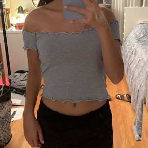 brandy mellville off the shoulder top